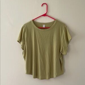 Slightly Cropped Olive Green Women's Top